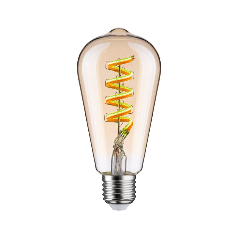 Filament 230V Smart Home Zigbee 3.0 LED žárovka ST64 E27 6,3W RGBW+ stmívatelné zlatá - PAULMANN