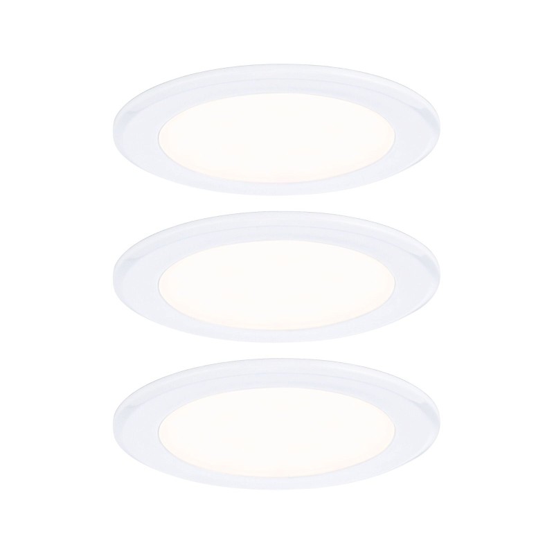 LED vestavná nábytková svítidla 3ks sada kruhové 65mm 3x2,5W 230/12V 3000K bílá - PAULMANN