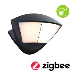 LED venkovní nástěnné svítidlo Smart Home Zigbee 3.0 Skyla pohybové čidlo neláká hmyz IP44 226x164mm CCT 10W 230V antra