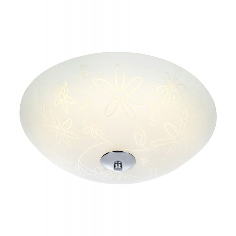 FLEUR Plafon LED 35cm Biały/Chrom