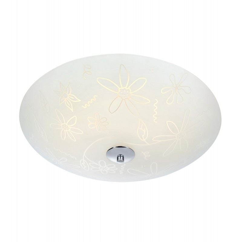 FLEUR Plafon LED 43cm Biały/Chrom