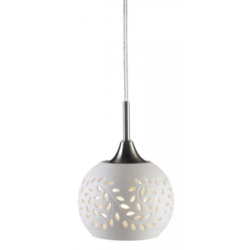LOHALS Wisząca 1L 18cm Stalowy/Biały
