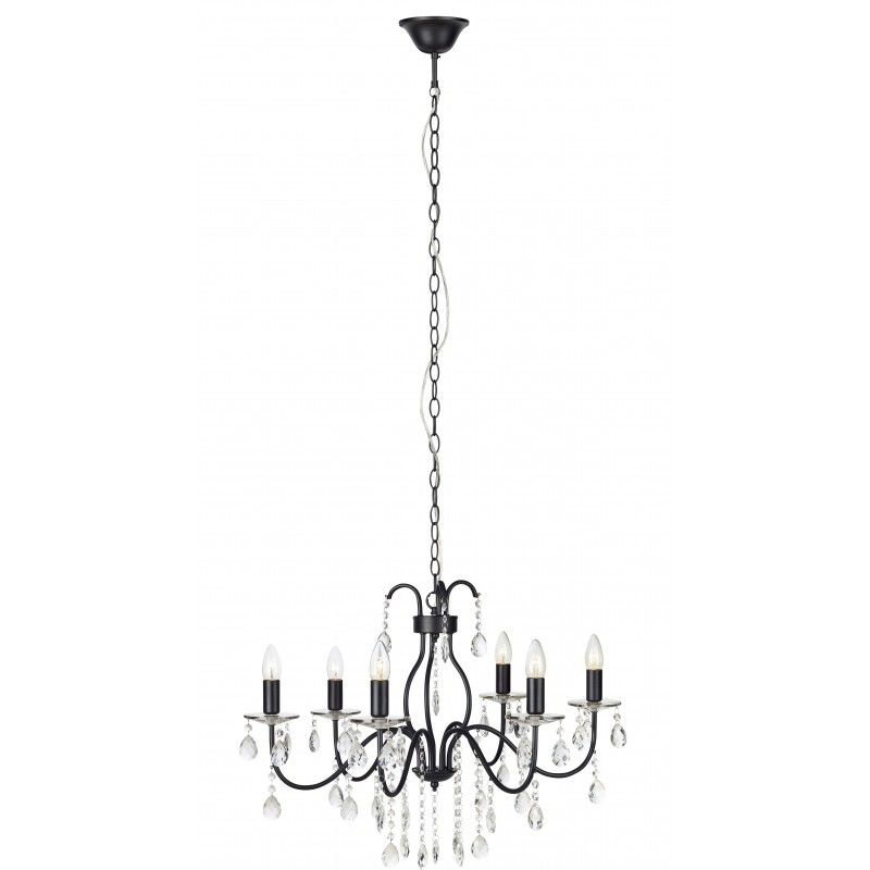 MARY Chandelier 6L Black/Brilliant