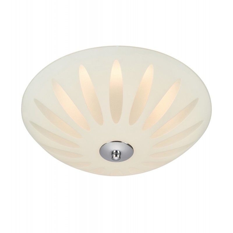 PETAL Plafon LED 43cm Biały/Chrom