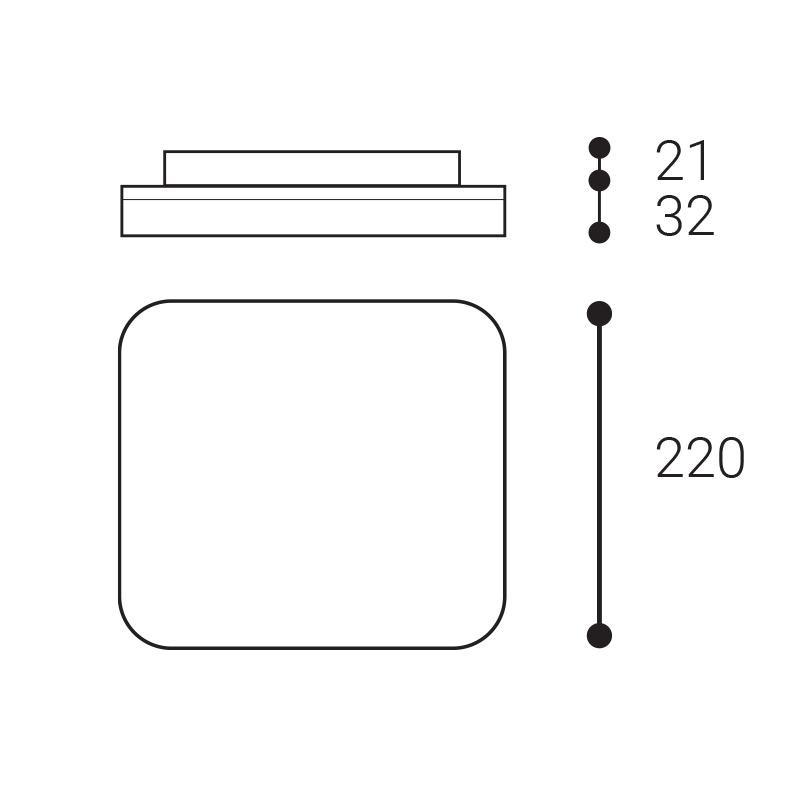 LED2 SQUARE III 22 15W 3000K/3500K/4000K 1430451