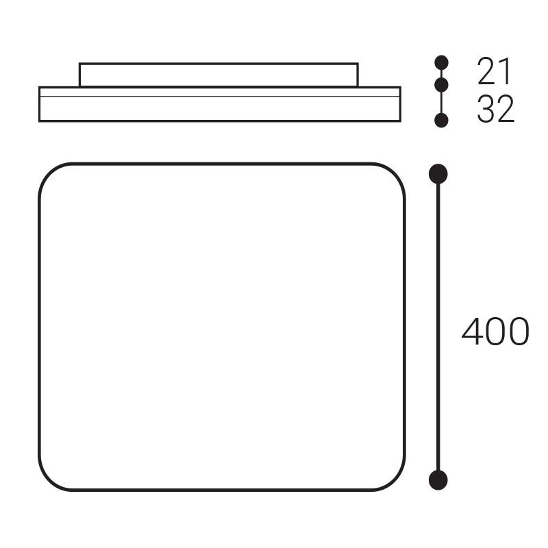 LED2 SQUARE III 40 38W 3000K/3500K/4000K 1430651