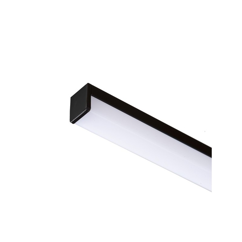 RENDL LED PROFILE H prisadený 1m čierna matný akrylát/hliník  R14090