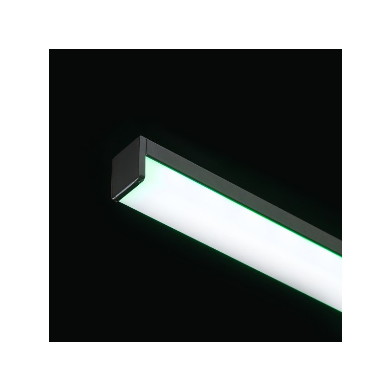 RENDL LED PROFILE H prisadený 1m čierna matný akrylát/hliník  R14090