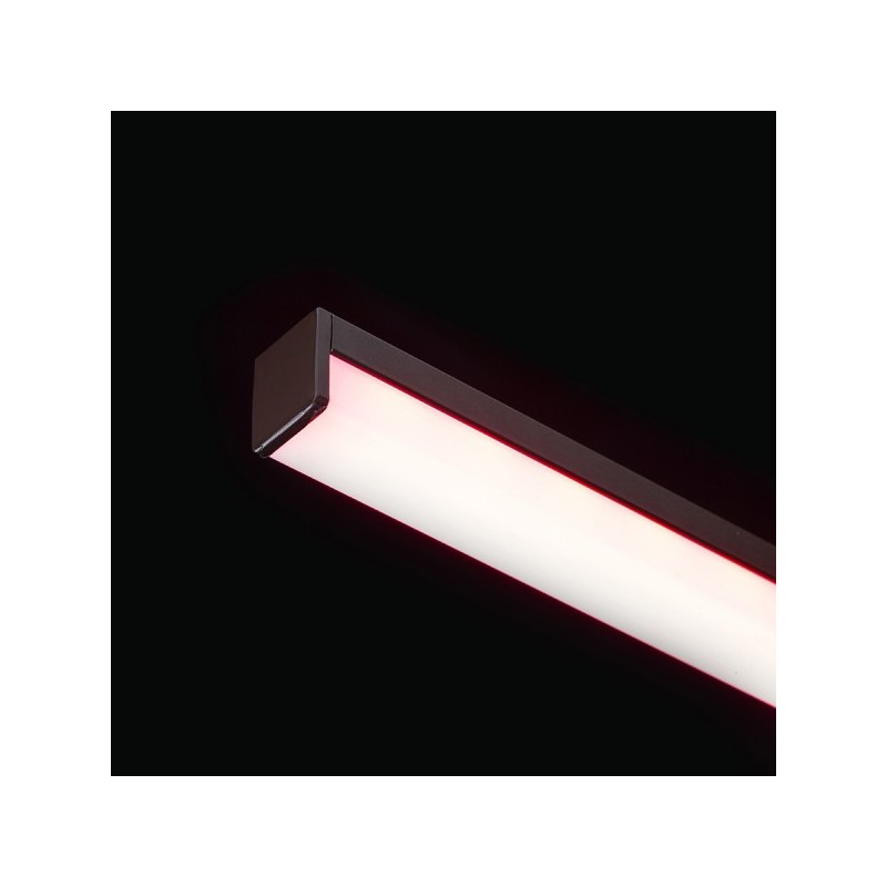 RENDL LED PROFILE H prisadený 1m čierna matný akrylát/hliník  R14090