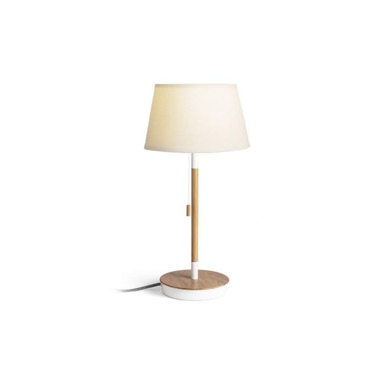 RENDL KEITH/ALVIS 24 stolná s USB krémová biela buk 230V LED E27 7W R14038