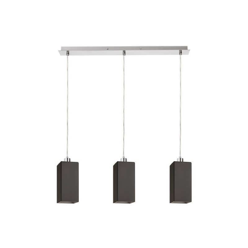 RENDL LIZ III 60 závesná čierna sklo/matný nikel 230V LED E27 3x11W R14025