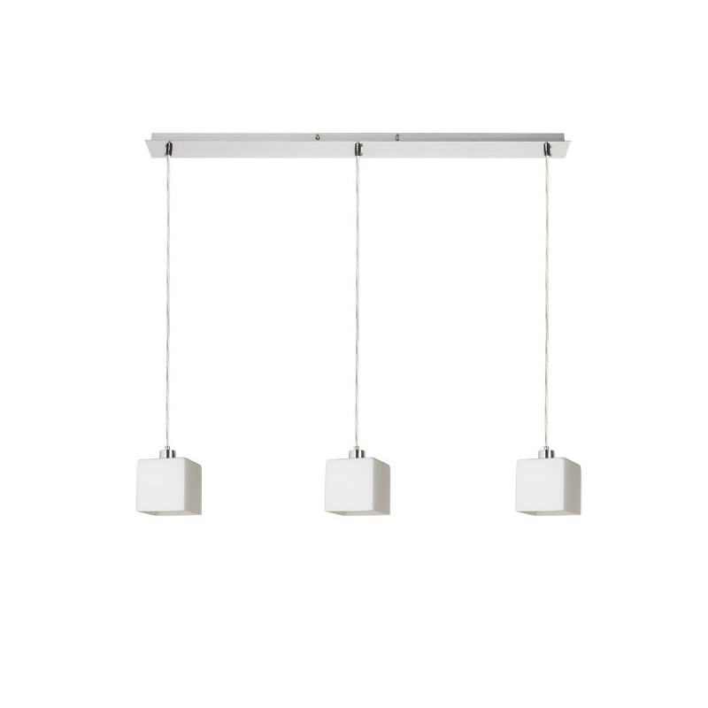 RENDL DADOS III 80 závesná opálové sklo/matný nikel 230V LED E27 3x11W R14021