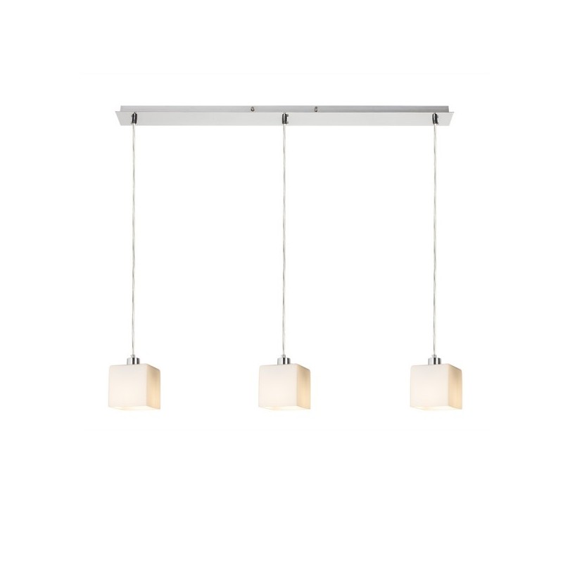 RENDL DADOS III 80 závesná opálové sklo/matný nikel 230V LED E27 3x11W R14021