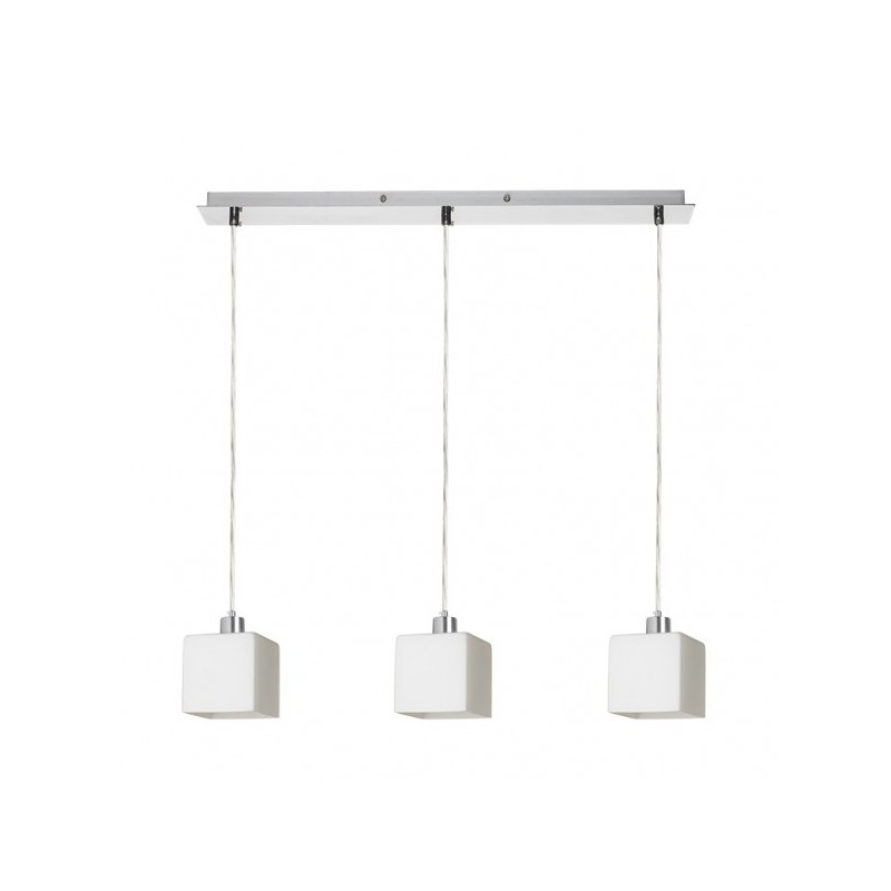 RENDL DADOS III 60 závesná opálové sklo/chróm 230V LED E27 3x11W R14020