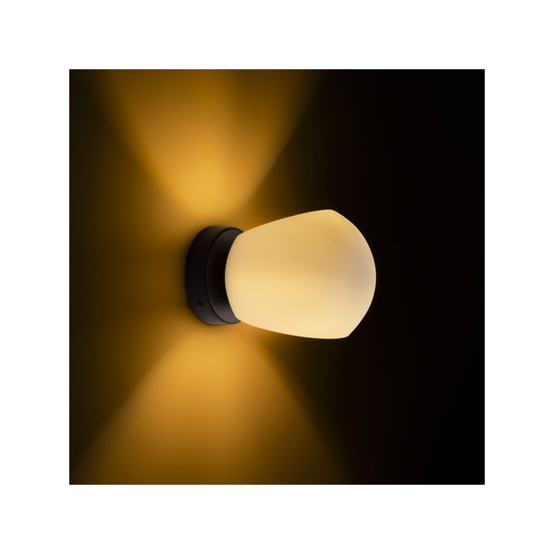 RENDL SOLARIS prisadená mliečne sklo/čierna 230V LED E14 7W R13995