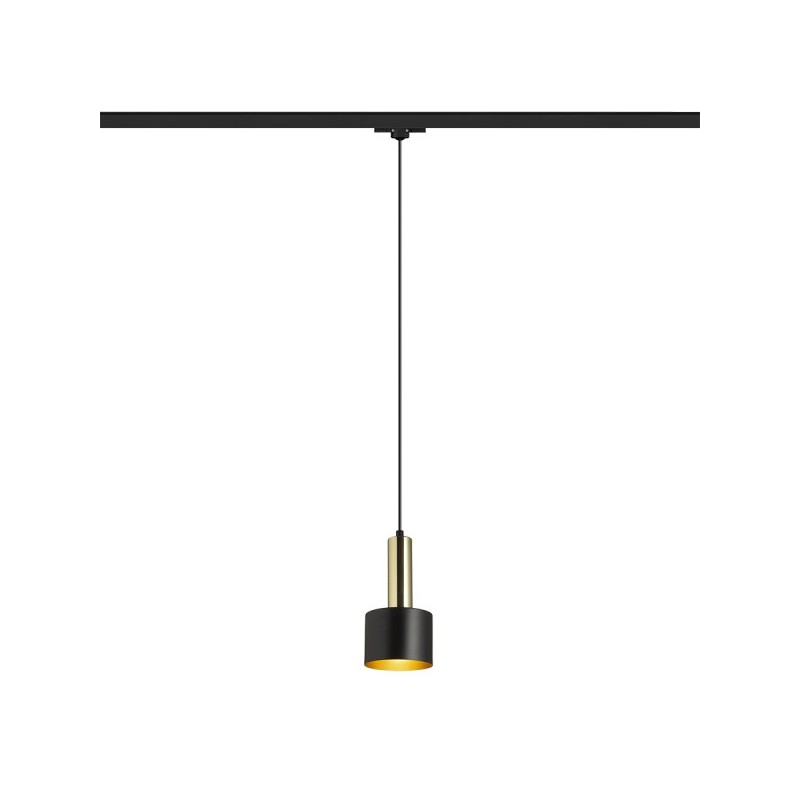 RENDL GIULIA 12 pre trojokruh. lištu čierna/zlatohnedá mosadz 230V E27 40W R13991