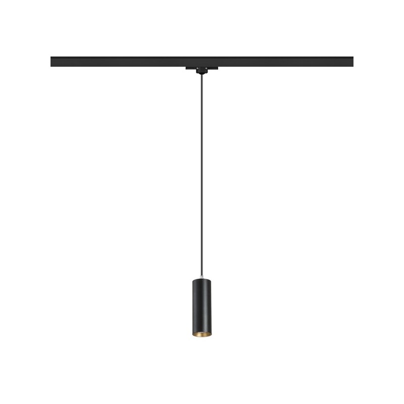 RENDL MAVRO pre trojokruh. lištu závesná čierna/zlatá 230V LED 12W 38° 3000K R13985