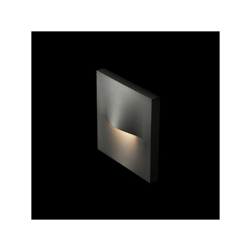RENDL BOBO SQ nástenná antracitová  230V LED 3W IP65  3000K R13935