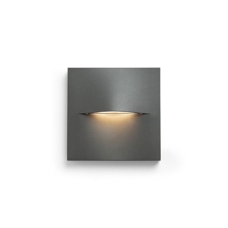 RENDL BOBO SQ nástenná antracitová  230V LED 3W IP65  3000K R13935
