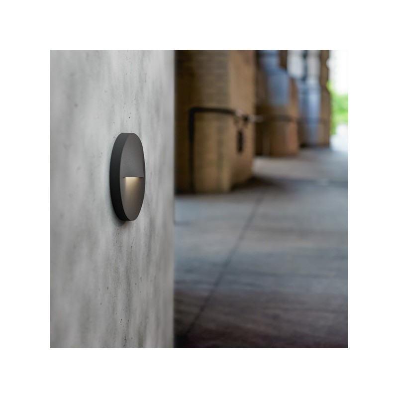 RENDL BOBO R nástenná antracitová  230V LED 3W IP65  3000K R13933