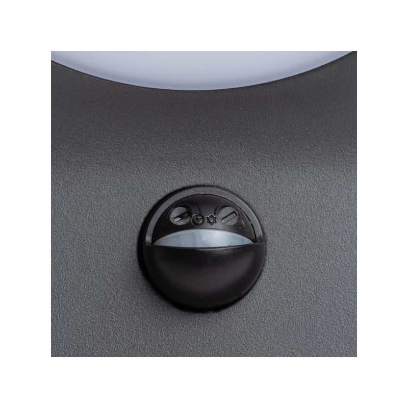 RENDL ELIA PIR nástenná antracitová  230V LED 9W IP44  3000K R13931