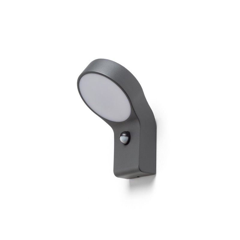RENDL ELIA PIR nástenná antracitová  230V LED 9W IP44  3000K R13931