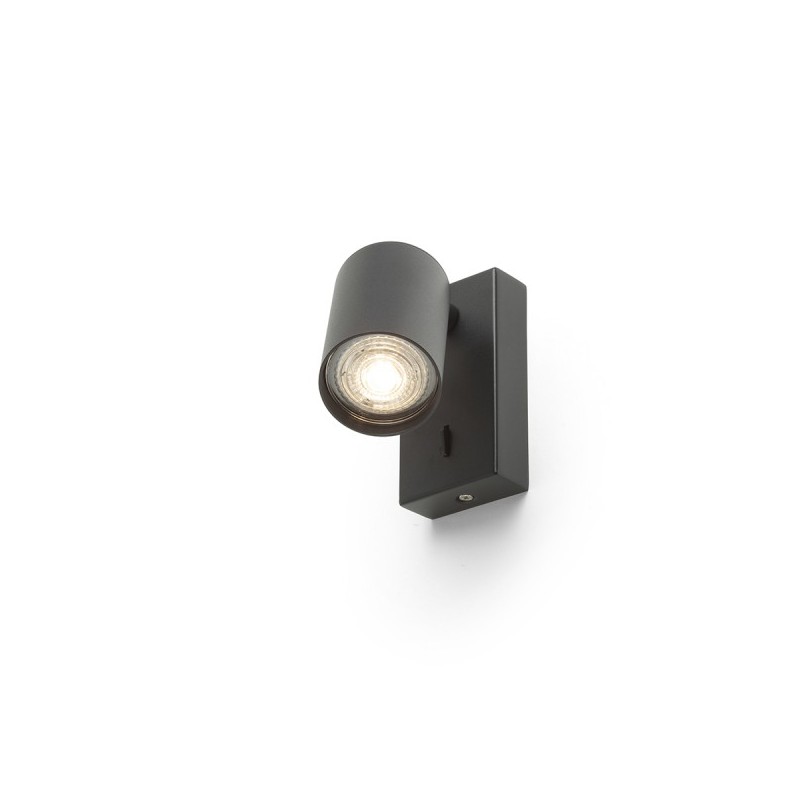 RENDL DUDE nástenná čierna 230V LED GU10 9W R13925