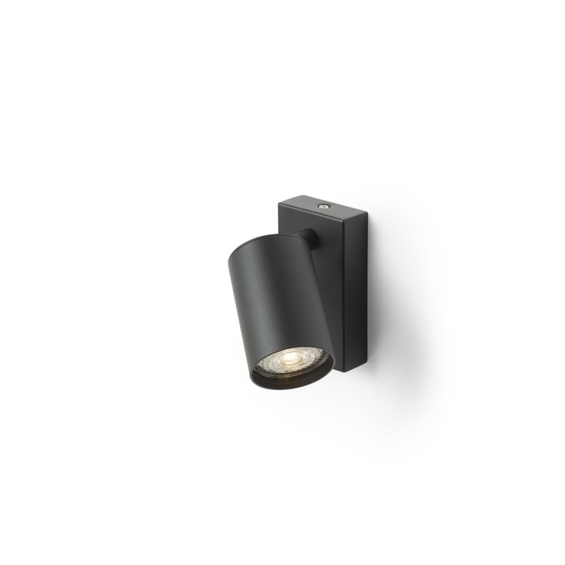 RENDL DUDE nástenná čierna 230V LED GU10 9W R13925