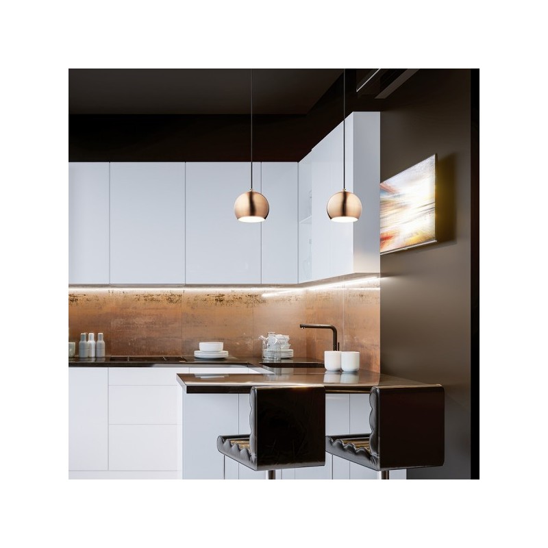 RENDL AGNETA závesná česaná meď 230V E27 40W R13900