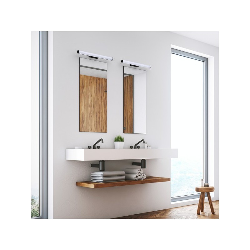 RENDL CASSAMBA 60 nástenná čierna mliečny akrylát 230V LED 12W IP44  3000K 4000K R13888