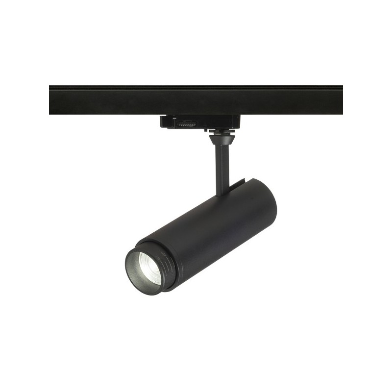 RENDL FOCUS 12 DIMM pre trojokruh. lištu čierna  230V LED 12W 10 60°  3000K 4000K 5000K R13883