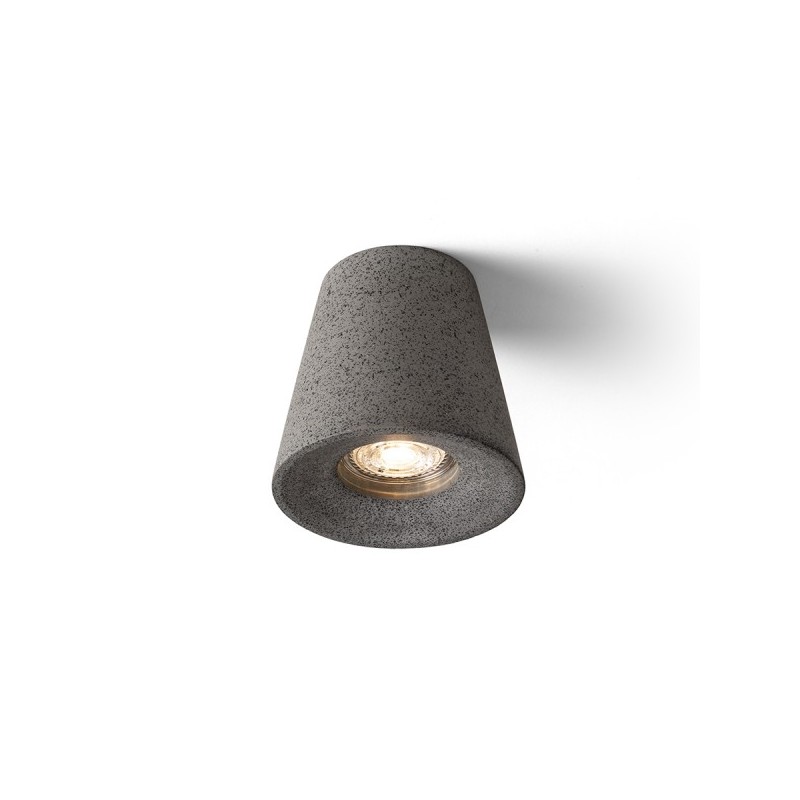 RENDL VOLCA stropná betón/dekor tmavý granit 230V LED GU10 5W R13795