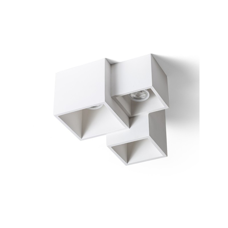 RENDL JACK III stropná sadrová 230V LED GU10 3x5W R13790