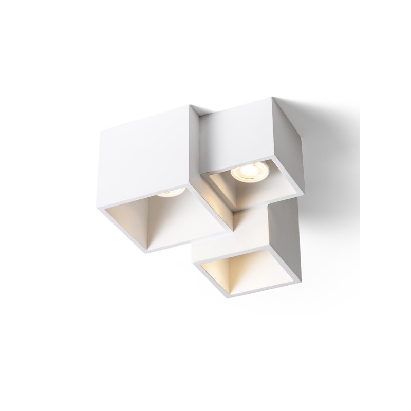 RENDL JACK III stropná sadrová 230V LED GU10 3x5W R13790