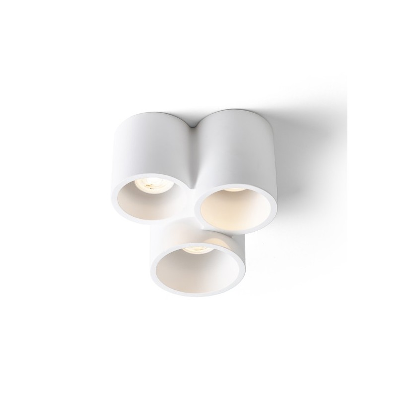 RENDL GINA III stropná sadrová 230V LED GU10 3x5W R13789