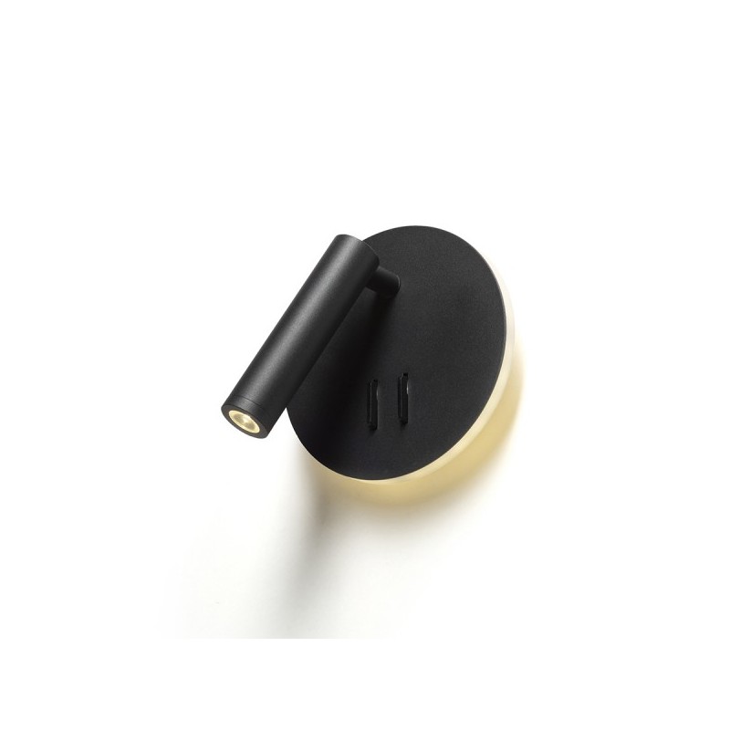 RENDL THALIA nástenná čierna satinovaný akrylát 230V LED 6+3W 3000K R13765