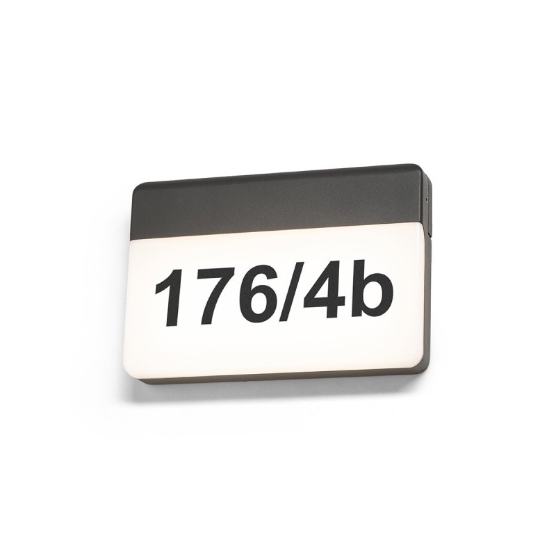 RENDL GAVIN nástenná antracitová mliečny akrylát 230V LED 13W IP65 3000K R13756
