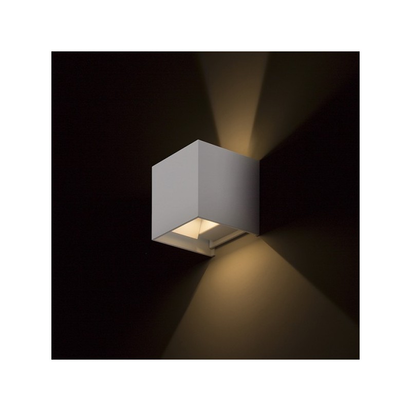 RENDL TITO SQ DIMM nástenná biela  230V LED 2x3W IP65  3000K R13738