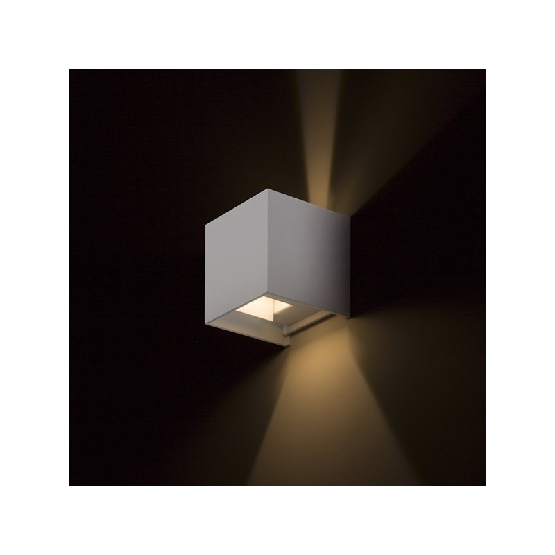 RENDL TITO SQ DIMM nástenná biela  230V LED 2x3W IP65  3000K R13738