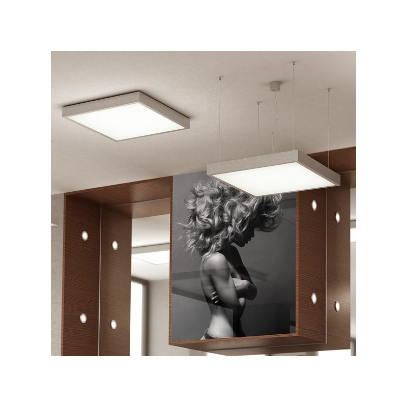 RENDL STRUCTURAL LED 55x55 závesná česaný hliník 230V LED 48W 3000K R13714