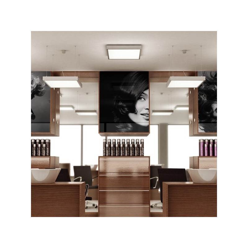 RENDL STRUCTURAL LED 55x55 závesná česaný hliník 230V LED 48W 3000K R13714