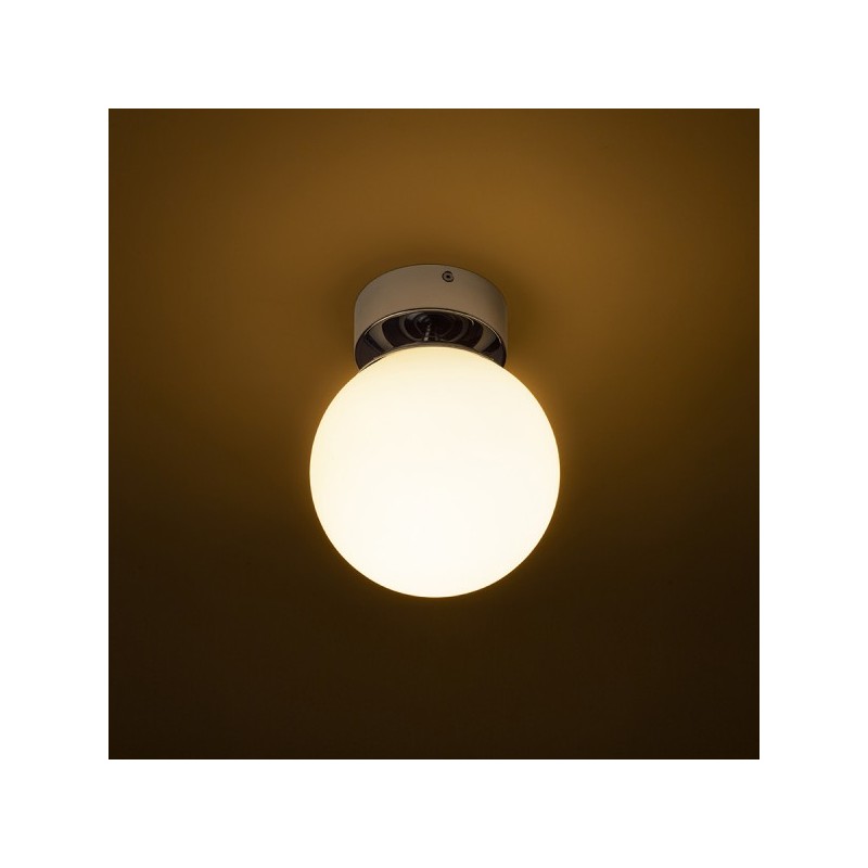 RENDL BOLLY 17 stropná opálové sklo/chróm 230V E27 15W IP44 R13693