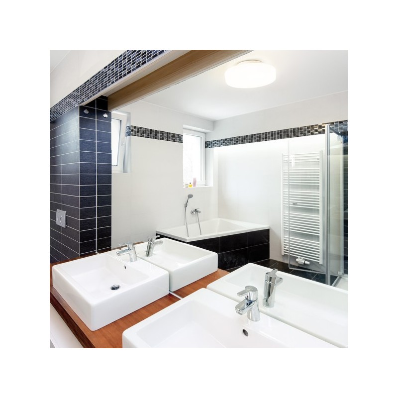 RENDL ZARA LED 26 stropná opálové sklo/chróm 230V LED 12W IP44 3000K R13686