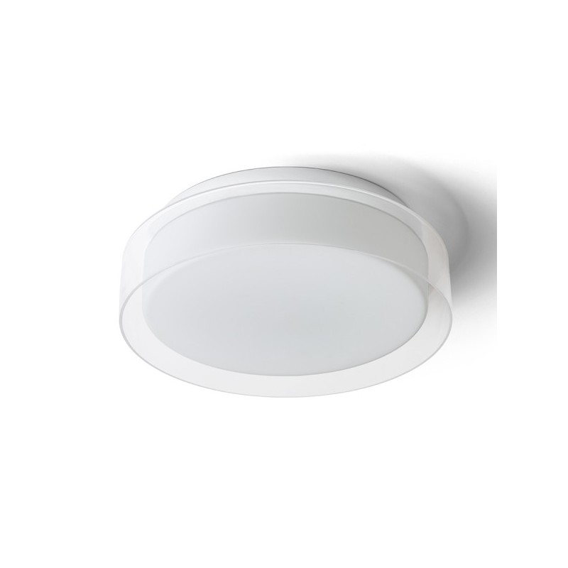 RENDL VENICE LED 30 stropná číre sklo/opálové sklo/chróm 230V LED 12W IP44 3000K R13685
