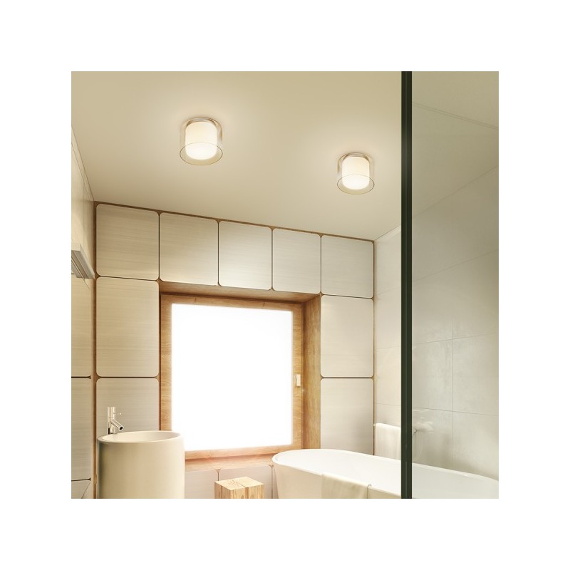 RENDL VENICE 23 stropná číre sklo/opálové sklo/chróm 230V E27 20W IP44 R13684