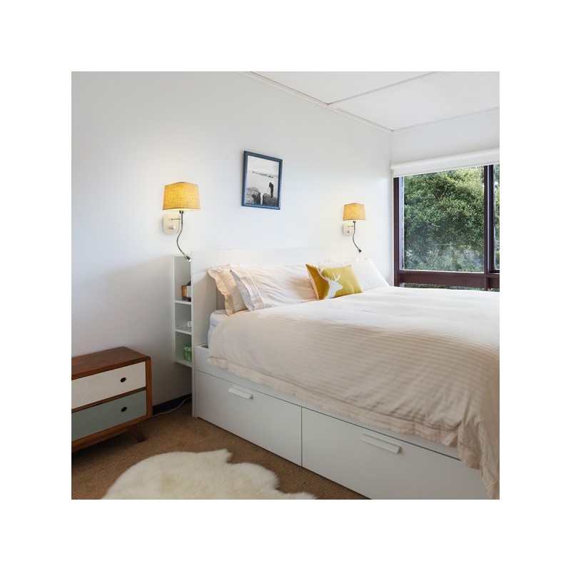 RENDL PERTH nástenná s LED bodovkou béžová/biela chróm 230V E14 LED 15+3W 30°  3000K R13661