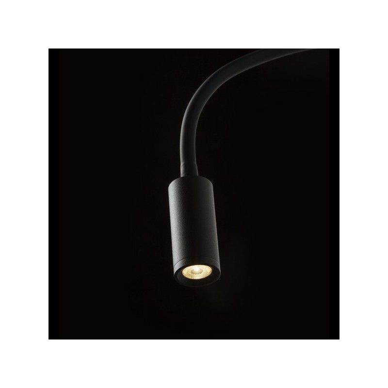 RENDL VALE nástenná lampa čierna 230V LED 3W 30° 3000K R13648