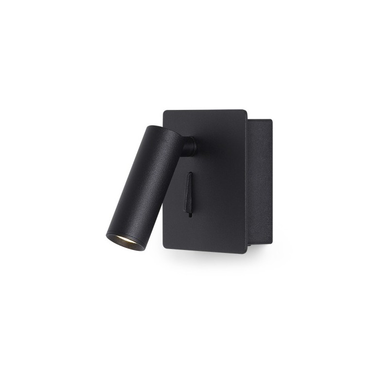 RENDL MIG nástenná čierna 230V LED 3W 30° 3000K R13645