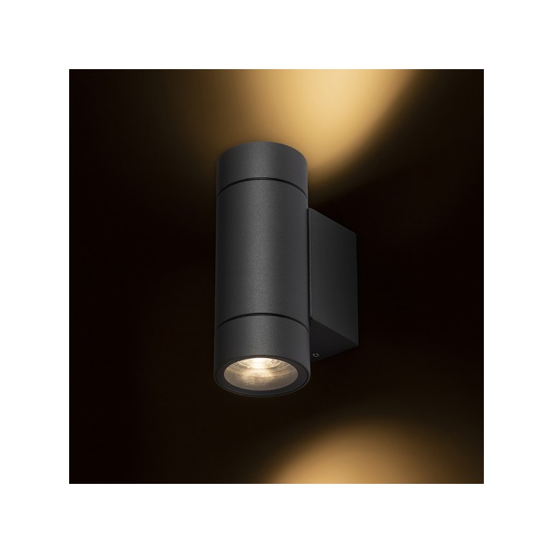 RENDL MIZZI NEW II nástenná antracitová 230V GU10 2x35W IP65 R13643