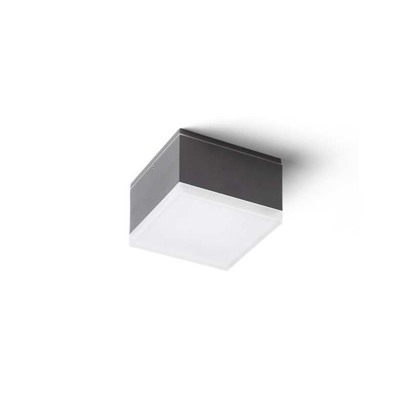 RENDL ORIN SQ stropná antracitová satinovaný akrylát 230V LED 10W IP54 3000K R13629